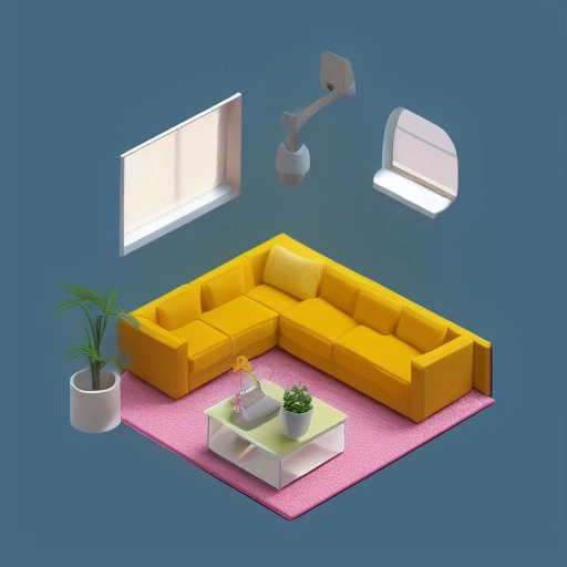 25915-3121742297-tiny cute isometric living room in a cutaway box, soft smooth lighting, soft colors, yellow and blue color scheme, soft colors,.webp